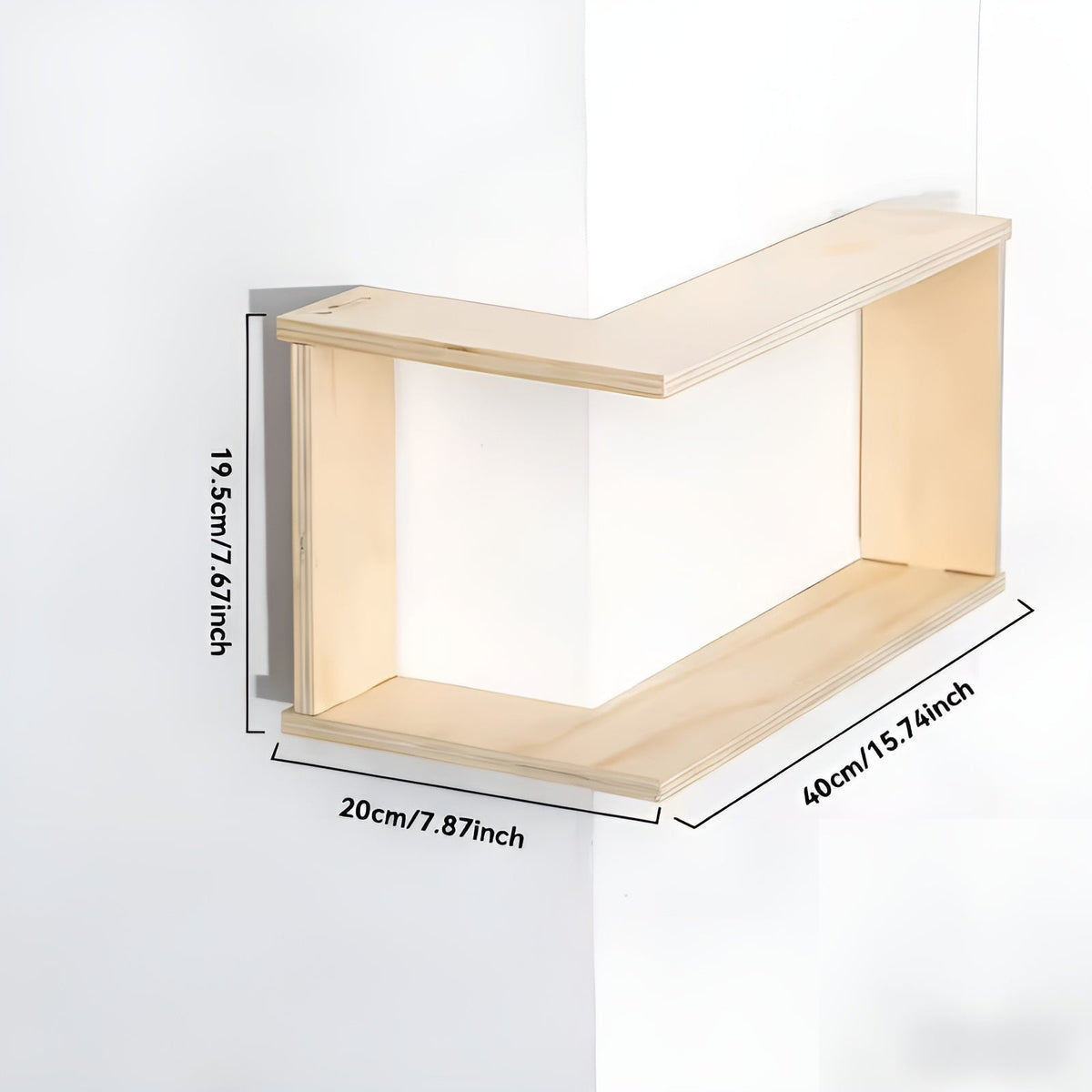 90 Degree Corner Wall Shelf Floating Storage Display Rack