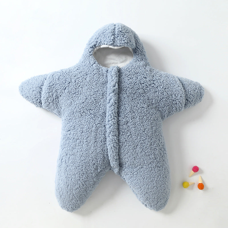 Baby Sleeping Bag Star Shape Warm Fleece Swaddle Sleep Sack