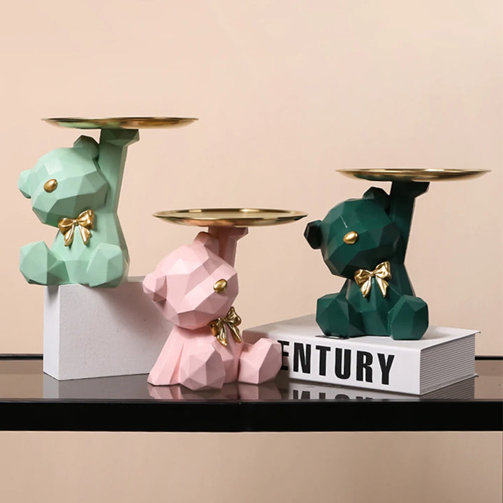 Bear Key Holder Decorative Desk Entryway Organizer