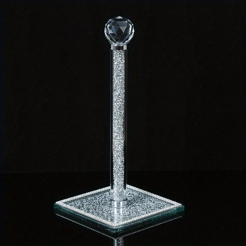 Crystal Kitchen Roll Holder Gold Decorative Counter Stand