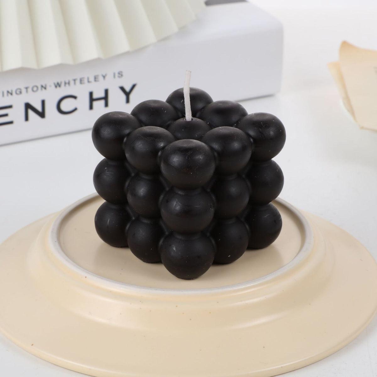 Decorative Bubble Cube Candle Soy Wax Aromatherapy Home Decor Gift