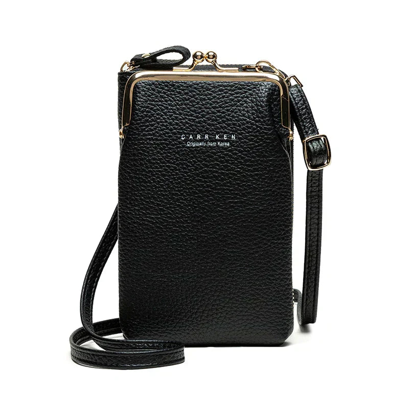 Elegant Crossbody Shoulder Bag Women Crystal Zip Handbag