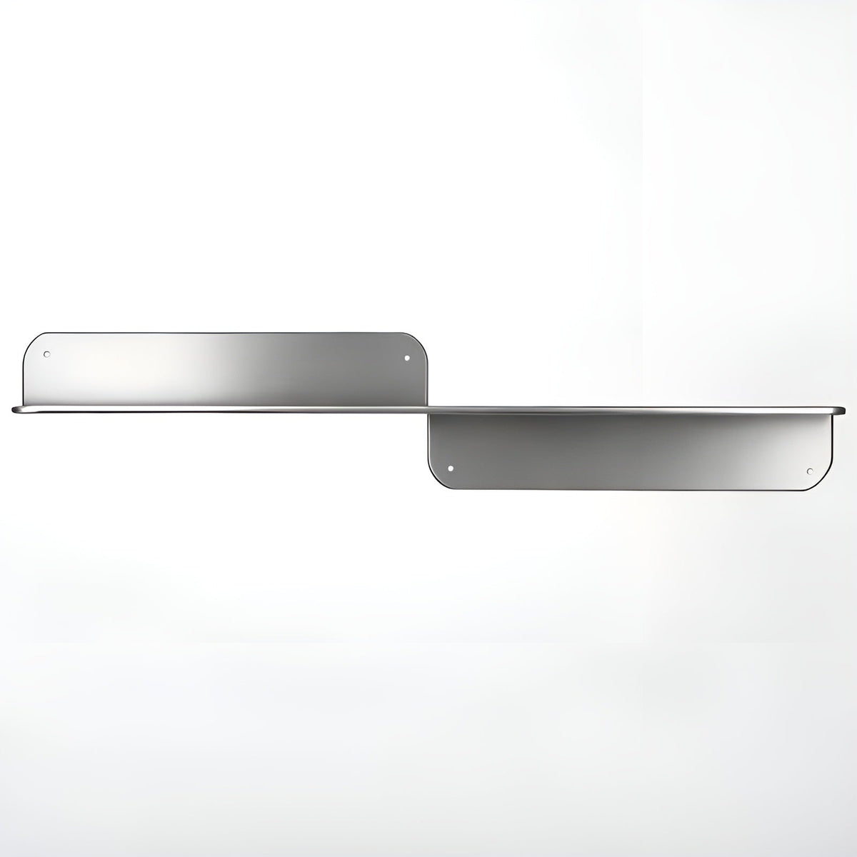 Floating Wall Shelf Minimalist Stainless Steel Storage Rack