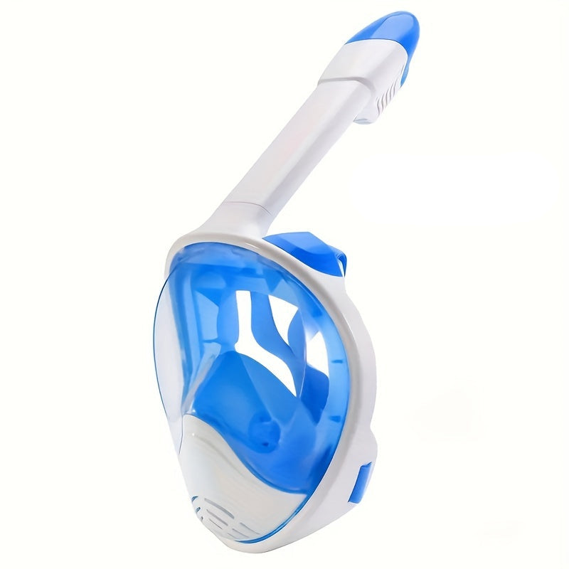 Full Face Snorkel Mask Panoramic View Anti Fog Breathing System Camera Mount