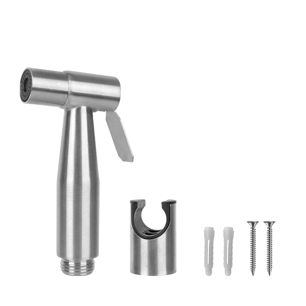 Handheld Bidet Spray Stainless Steel Adjustable Water Pressure Bathroom Hygiene Cleaner