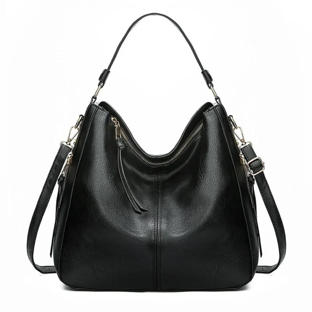 Large Shoulder Bag Women PU Leather Vintage Style Everyday Handbag