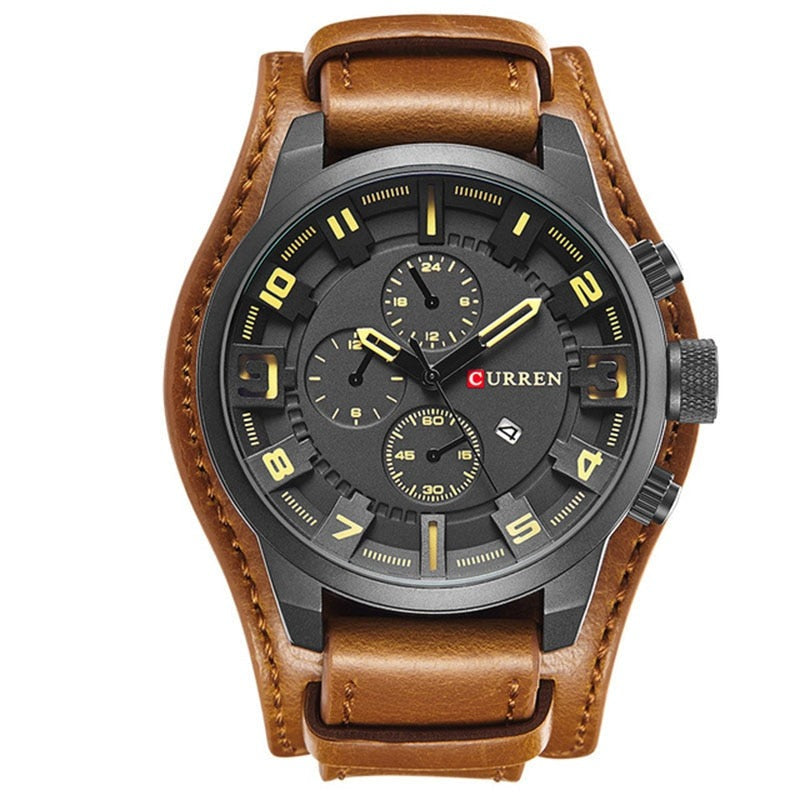 Luxury Quartz Leather Watch Classic Business Wrist Watch