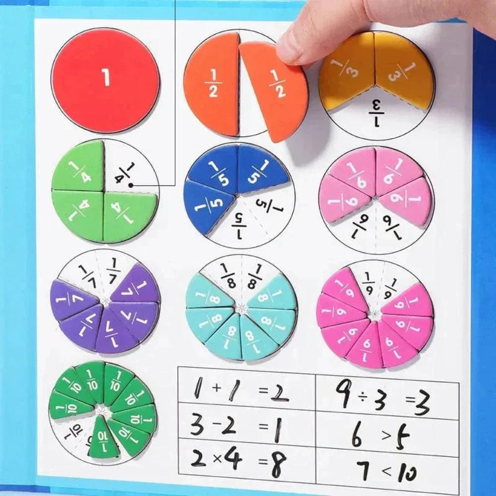 Magnetic Fraction Learning Game Educational Math Toy Set