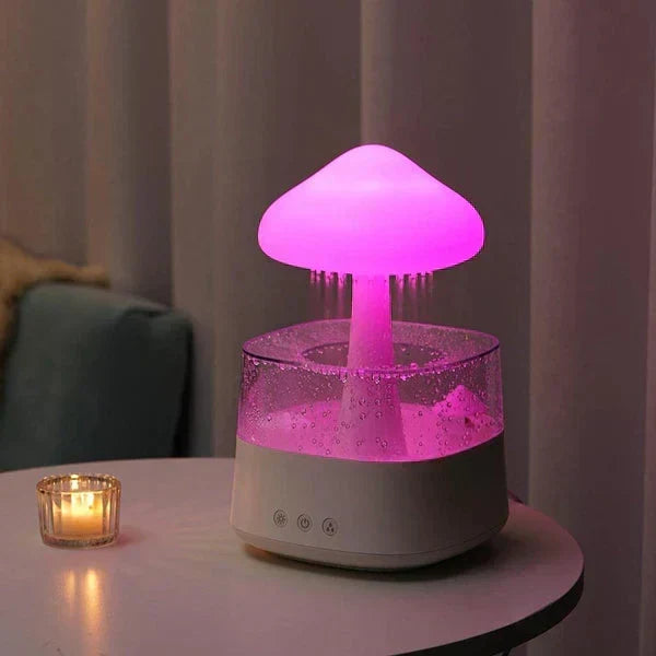 Mushroom Cloud Rain Humidifier Air Purifier Night Light