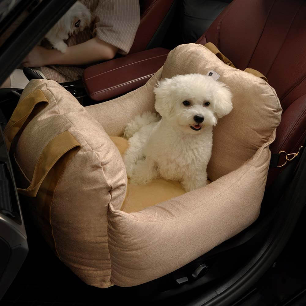 Portable Dog Car Travel Bed with Safety Cushion