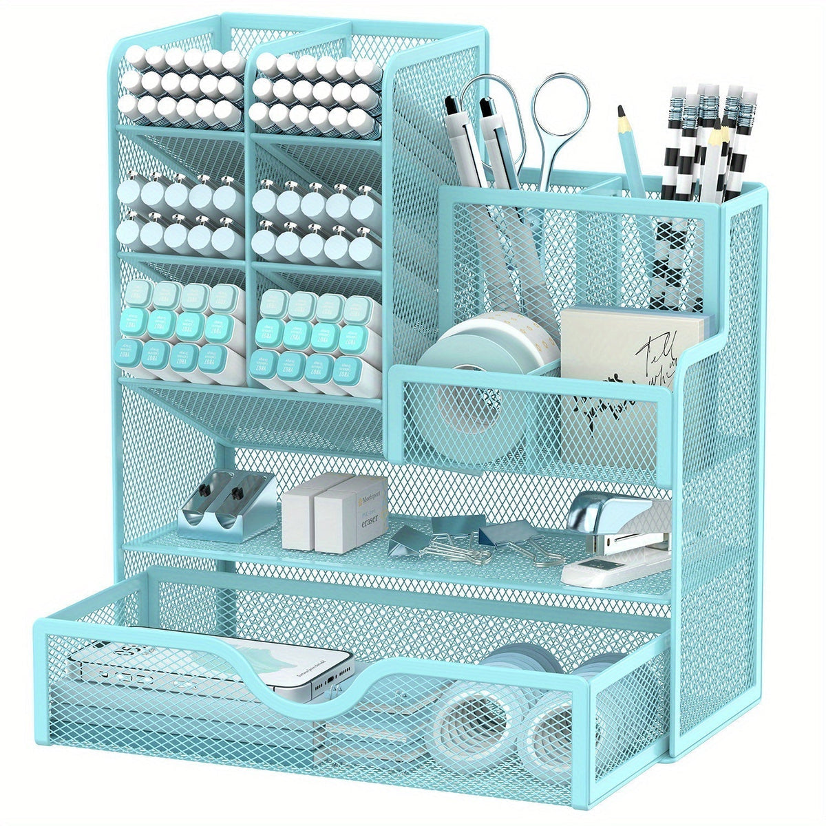 Smart Desk Organizer Rack Multifunctional Storage for Office Supplies