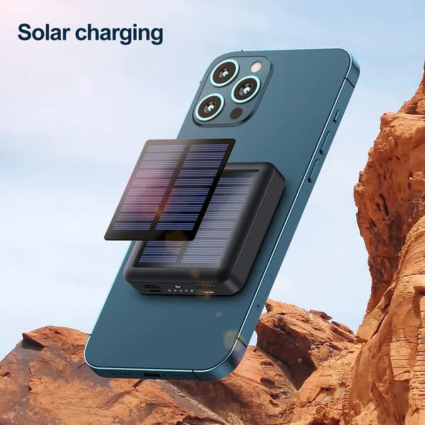 Solar Power Bank High Capacity Portable Charger Outdoor Backup Battery