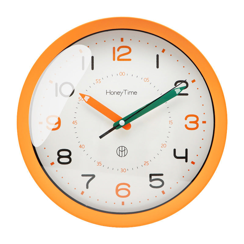 Ultra Quiet Wall Clock Kids Bedroom Silent Sleep Learning Environment