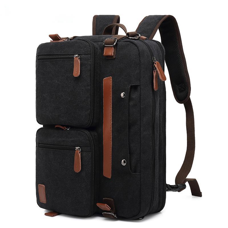 Waterproof Convertible Backpack Shoulder Handbag Adjustable Straps Travel Work Bag