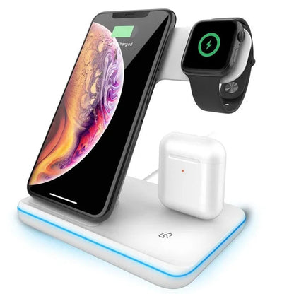 15W Wireless Charging Station for iPhone Apple Watch and AirPods