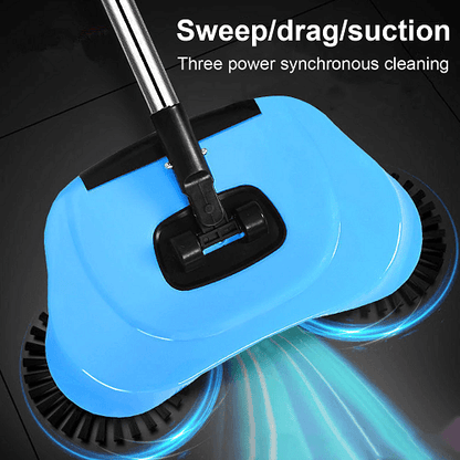 2 in 1 Manual Sweeper Vacuum Cordless Floor Cleaner