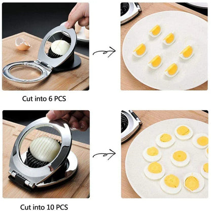 3 In 1 Stainless Steel Egg Slicer Cutter Three Way Kitchen Tool