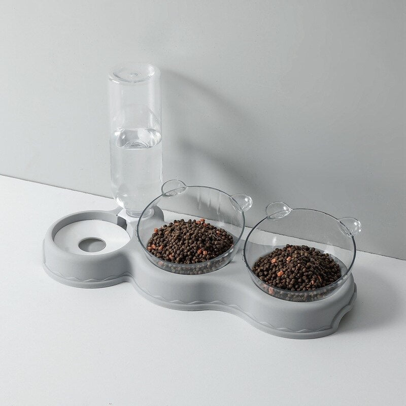 3 in 1 Elevated Pet Feeder Anti Vomiting Cat and Dog Bowl Set