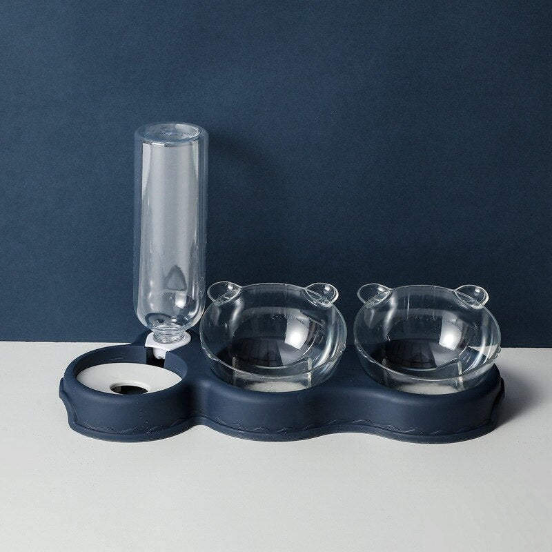 3 in 1 Elevated Pet Feeder Anti Vomiting Cat and Dog Bowl Set