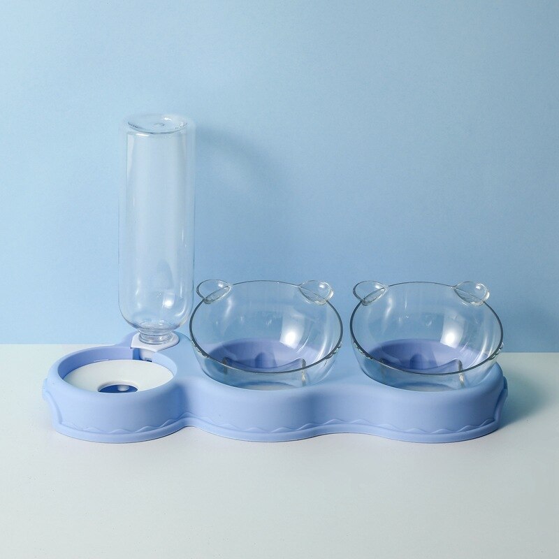 3 in 1 Elevated Pet Feeder Anti Vomiting Cat and Dog Bowl Set
