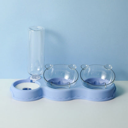3 in 1 Elevated Pet Feeder Anti Vomiting Cat and Dog Bowl Set