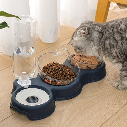 3 in 1 Elevated Pet Feeder Anti Vomiting Cat and Dog Bowl Set