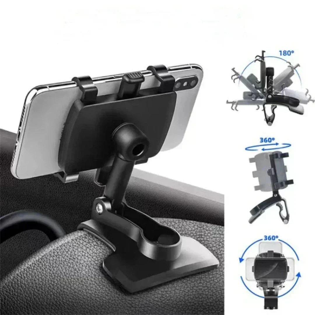 360 Rotating Dashboard Phone Holder Silicone Car Mount