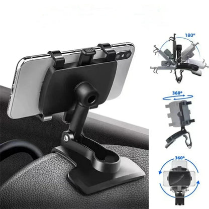 360 Rotating Dashboard Phone Holder Silicone Car Mount