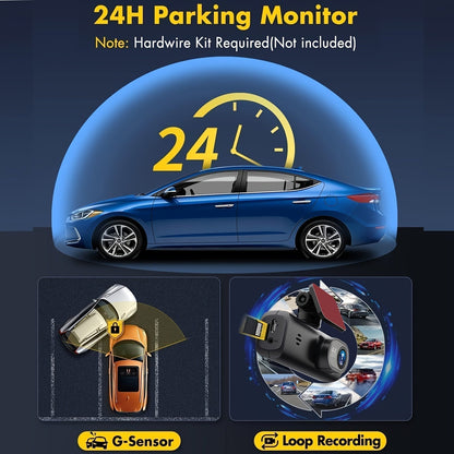 4K Ultra HD Dash Cam Car Camera with 170 Wide Angle Night Vision and WiFi App Control