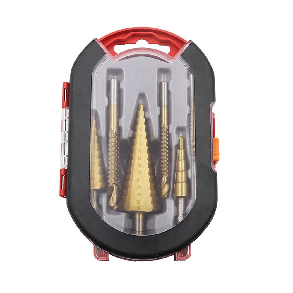 6-Piece Titanium Drill Bit Set – Precision Drilling for Metal, Wood & More