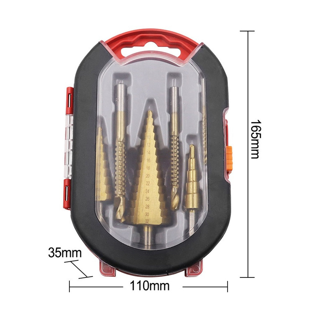 6-Piece Titanium Drill Bit Set – Precision Drilling for Metal, Wood & More