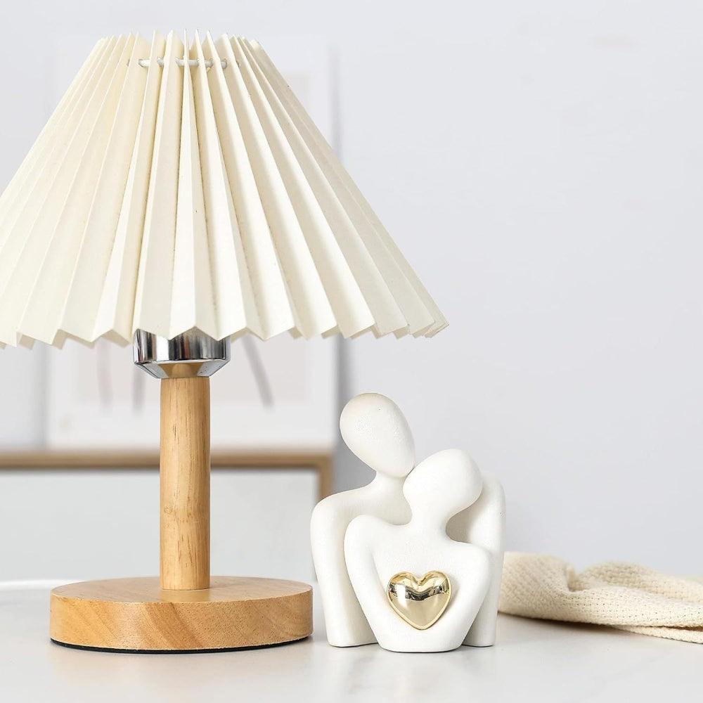 Abstract Gold Heart Sculpture for Home Decor and Living Room Accent