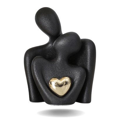 Abstract Gold Heart Sculpture for Home Decor and Living Room Accent