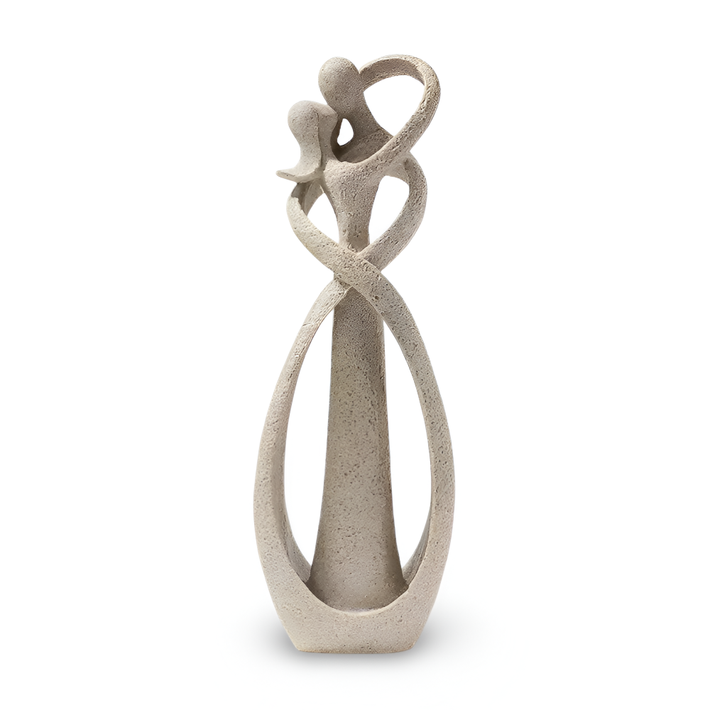 Abstract Kissing Couple Sculpture Modern Romantic Decor Figurine