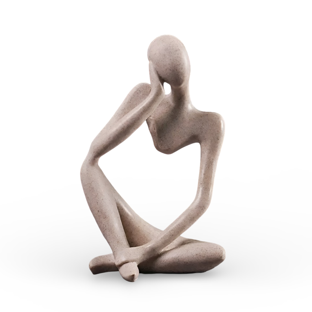 Abstract Thinker Resin Sculpture Modern Home Office Decor Contemplative Art Figurine