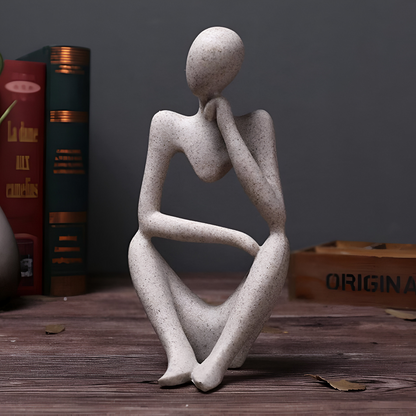 Abstract Thinker Resin Sculpture Modern Home Office Decor Contemplative Art Figurine