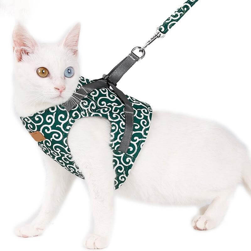 Adjustable Cat Harness Vest Set with Leash for Safe Outdoor Walks