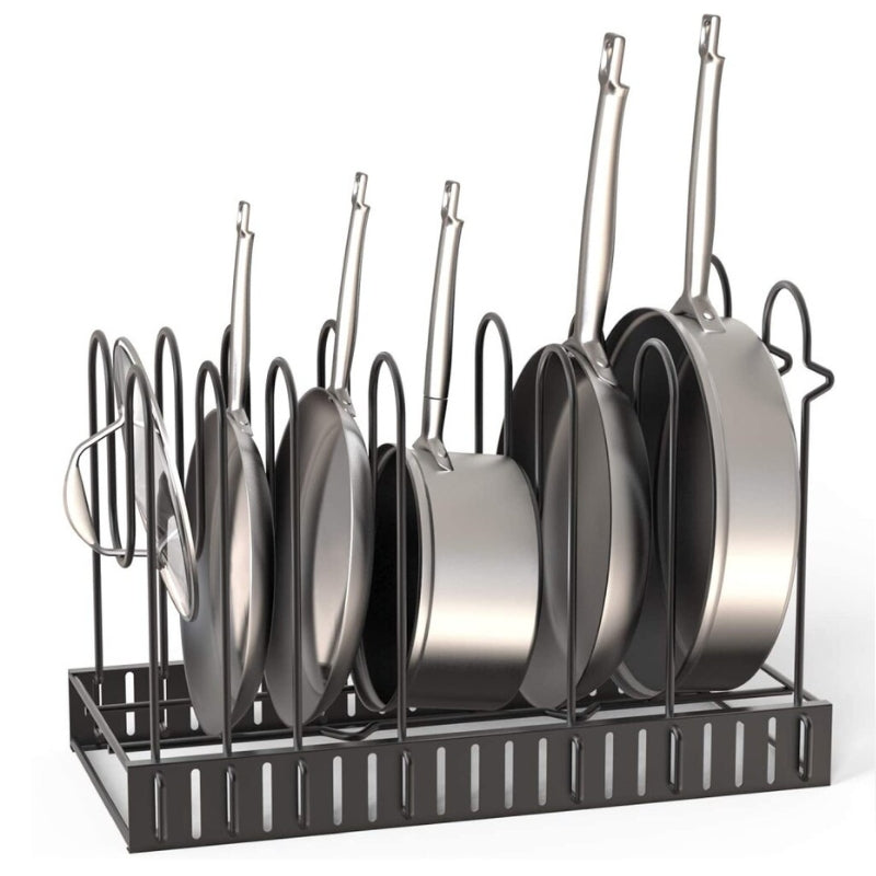 Adjustable Kitchen Pan Lid Holder Storage Rack Organizer