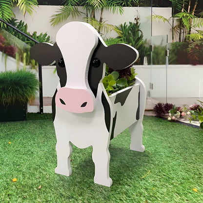 Animal Theme Flower Pot Cow Planter Decorative Garden Pot