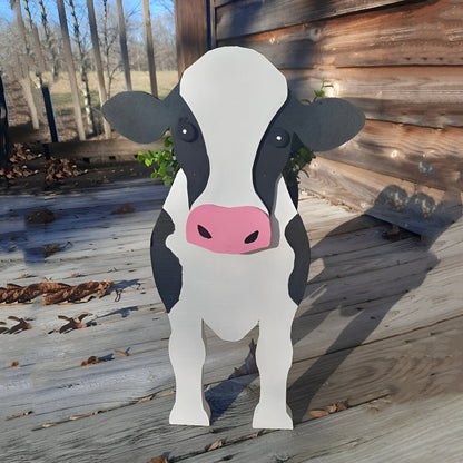 Animal Theme Flower Pot Cow Planter Decorative Garden Pot