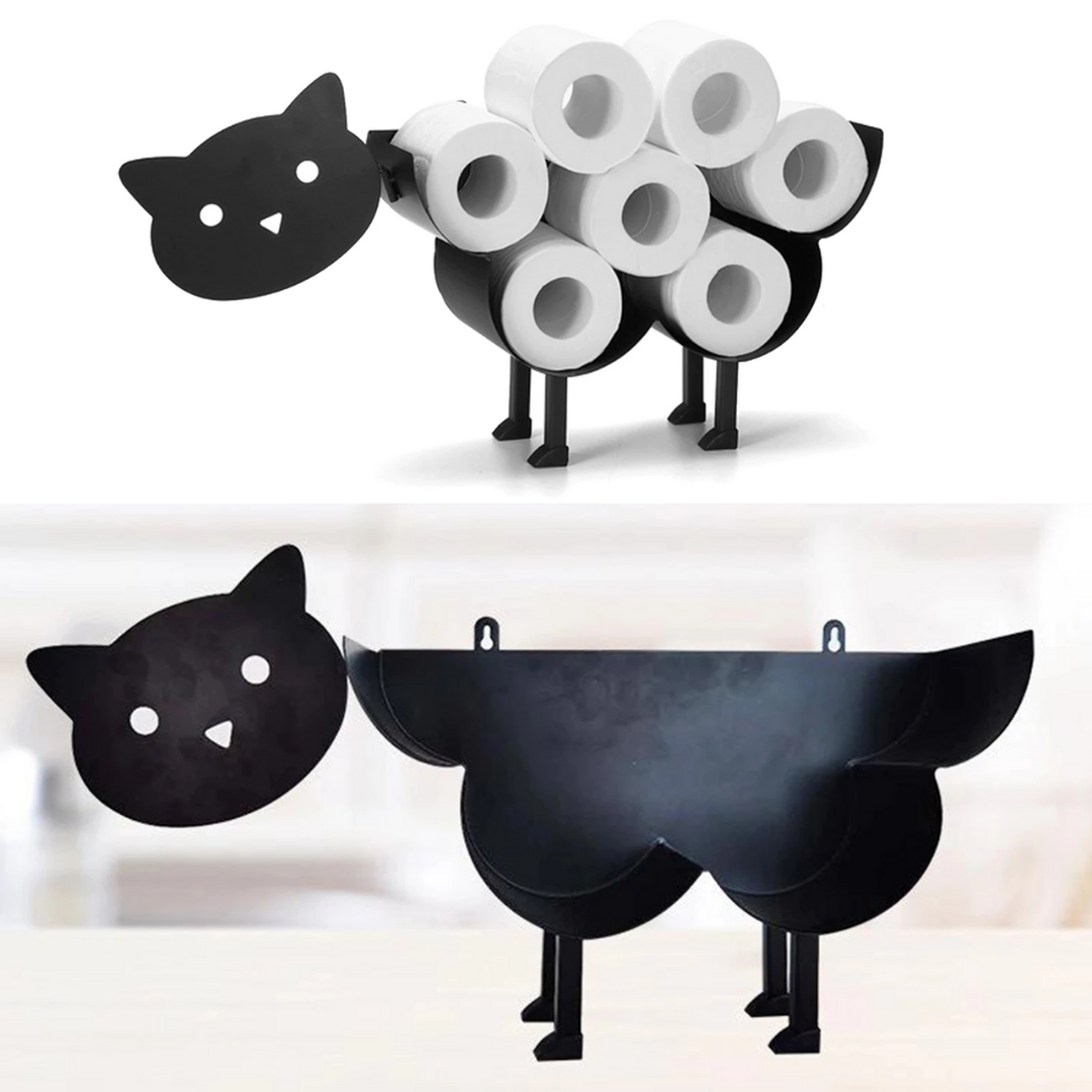 Animal Toilet Roll Holder Wall Mount Bathroom Storage Rack