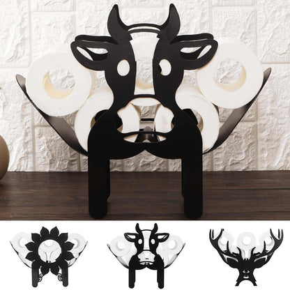 Animal Toilet Roll Holder Wall Mount Bathroom Storage Rack