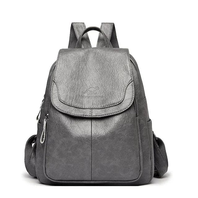 Anti-Theft Leather Backpack Women's Secure Stylish Travel City Daypack