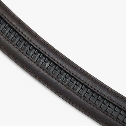 Automatic Buckle Leather Belt Mens Business Casual Waist Strap