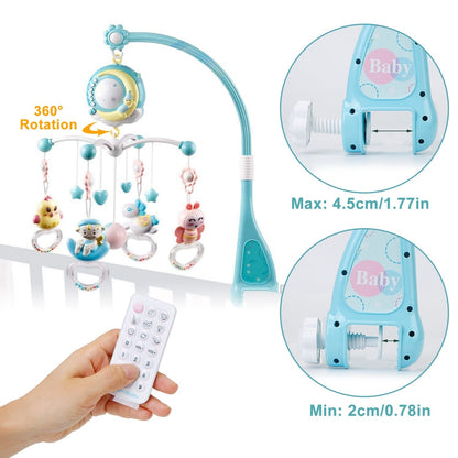 Baby Crib Mobile Musical Rotating Toys Remote Control Nursery Mobile
