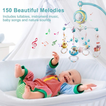 Baby Crib Mobile Musical Rotating Toys Remote Control Nursery Mobile