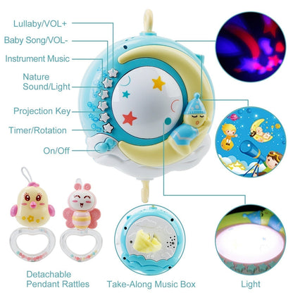 Baby Crib Mobile Musical Rotating Toys Remote Control Nursery Mobile