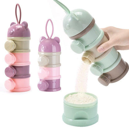 Baby Formula Dispenser Tower Milk Powder Storage Travel Snack Container