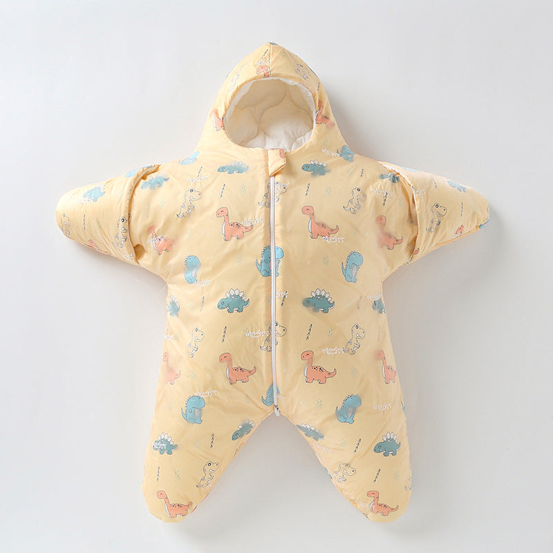 Baby Sleeping Bag Star Shape Warm Fleece Swaddle Sleep Sack