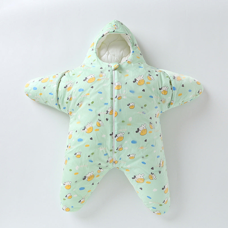 Baby Sleeping Bag Star Shape Warm Fleece Swaddle Sleep Sack